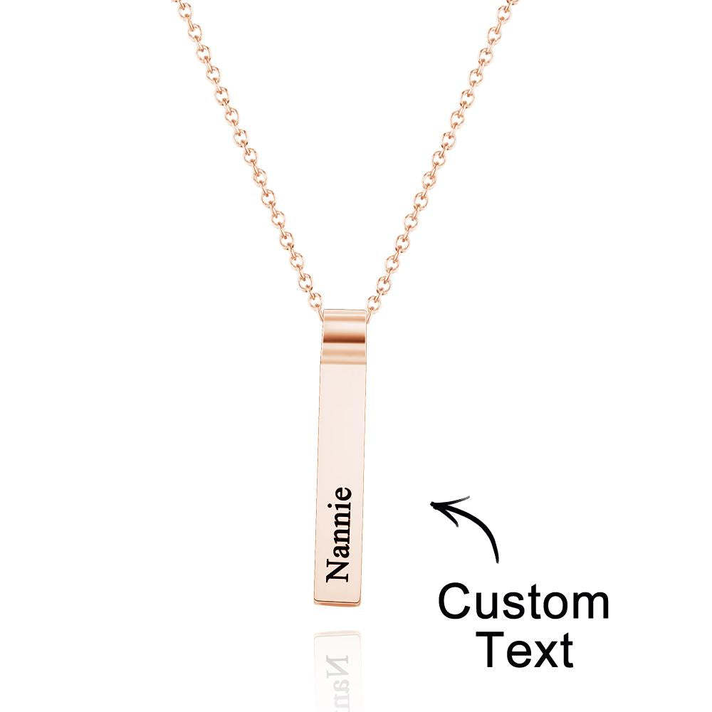 Custom Engraved Vertical 1-5 Names Necklace Stylish Personalized Pendant for Her - NameNecklace