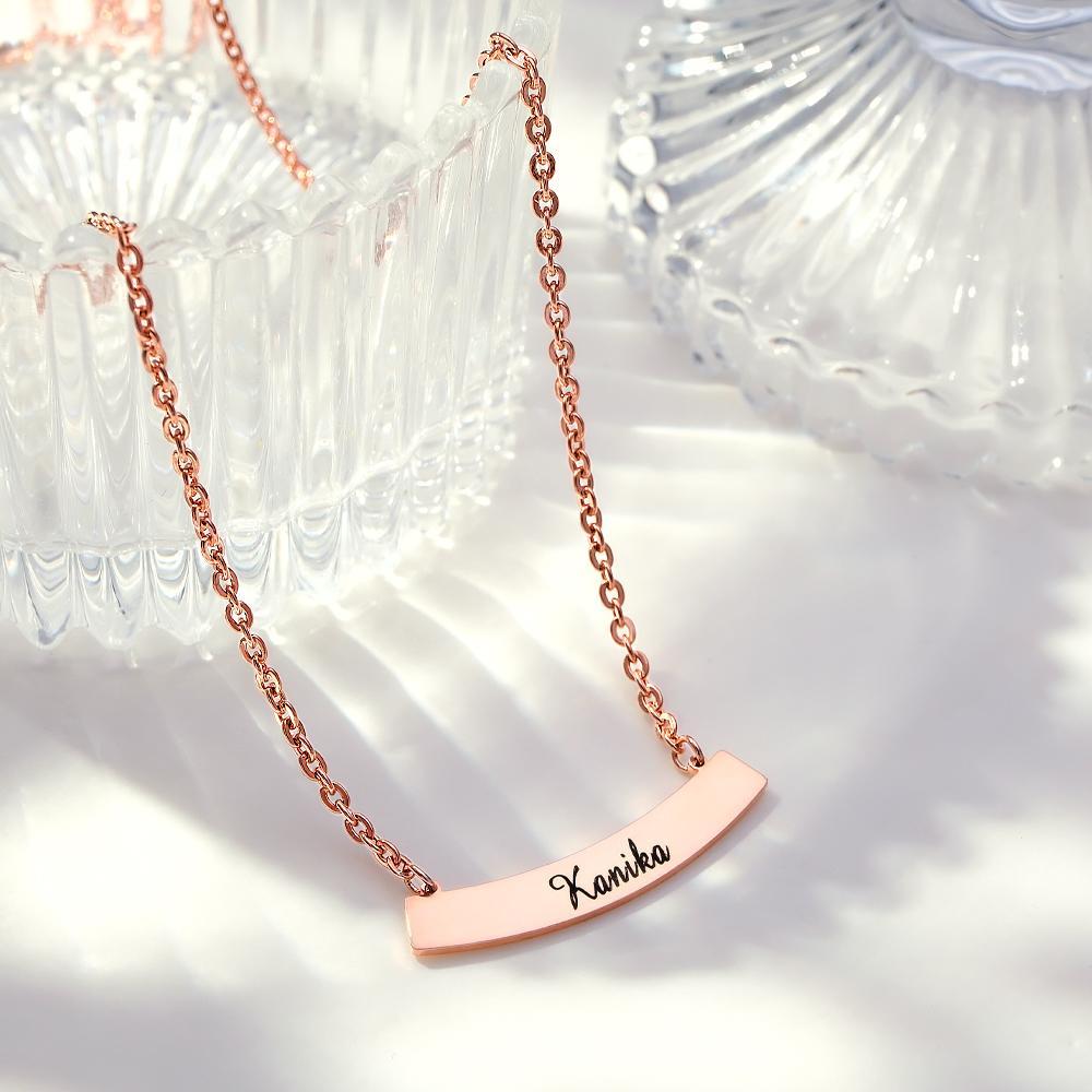 Personalized Stylish Necklace Engraved Pendant Necklace Jewelry for Her - NameNecklace
