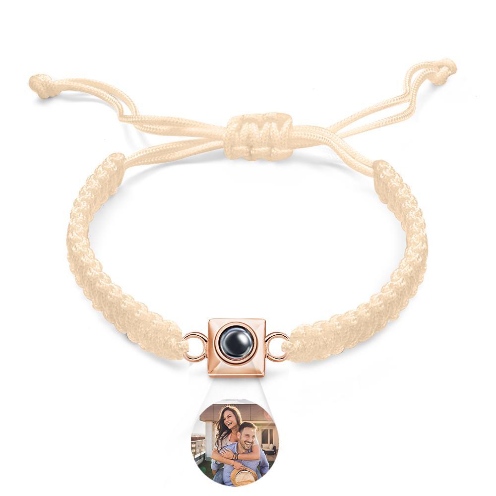 Custom Projection Bracelet Weave Fashion Gift for Men - NameNecklace