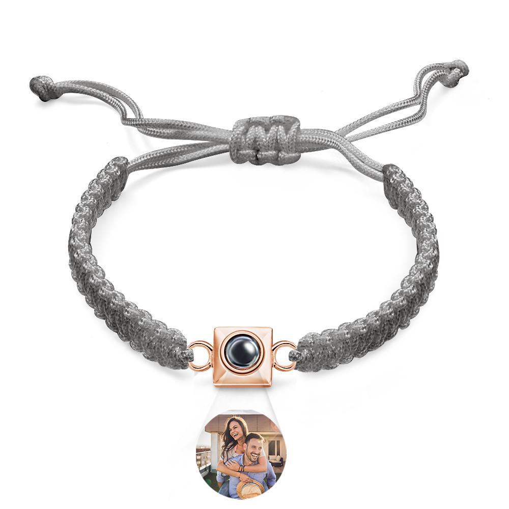 Custom Projection Bracelet Weave Fashion Gift for Men - NameNecklace