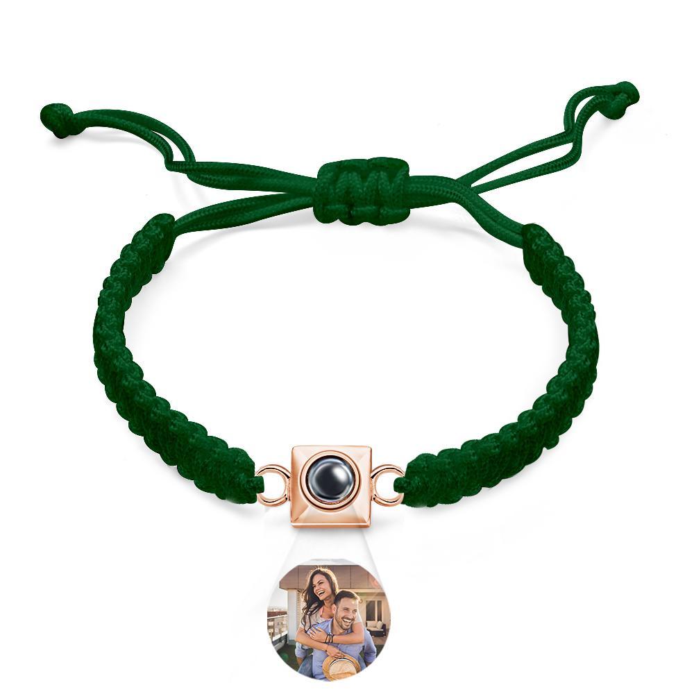 Custom Projection Bracelet Weave Fashion Gift for Men - NameNecklace
