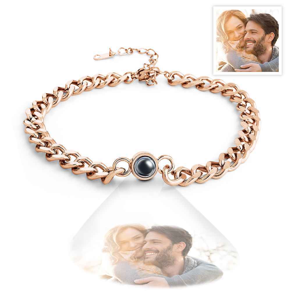 Personalized Photo Projection Bracelet Vintage Bracelet Jewelry For Him - NameNecklace