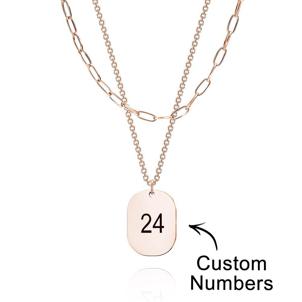 Layered Custom Necklace Engraved Necklace Anniversary Gifts - NameNecklace