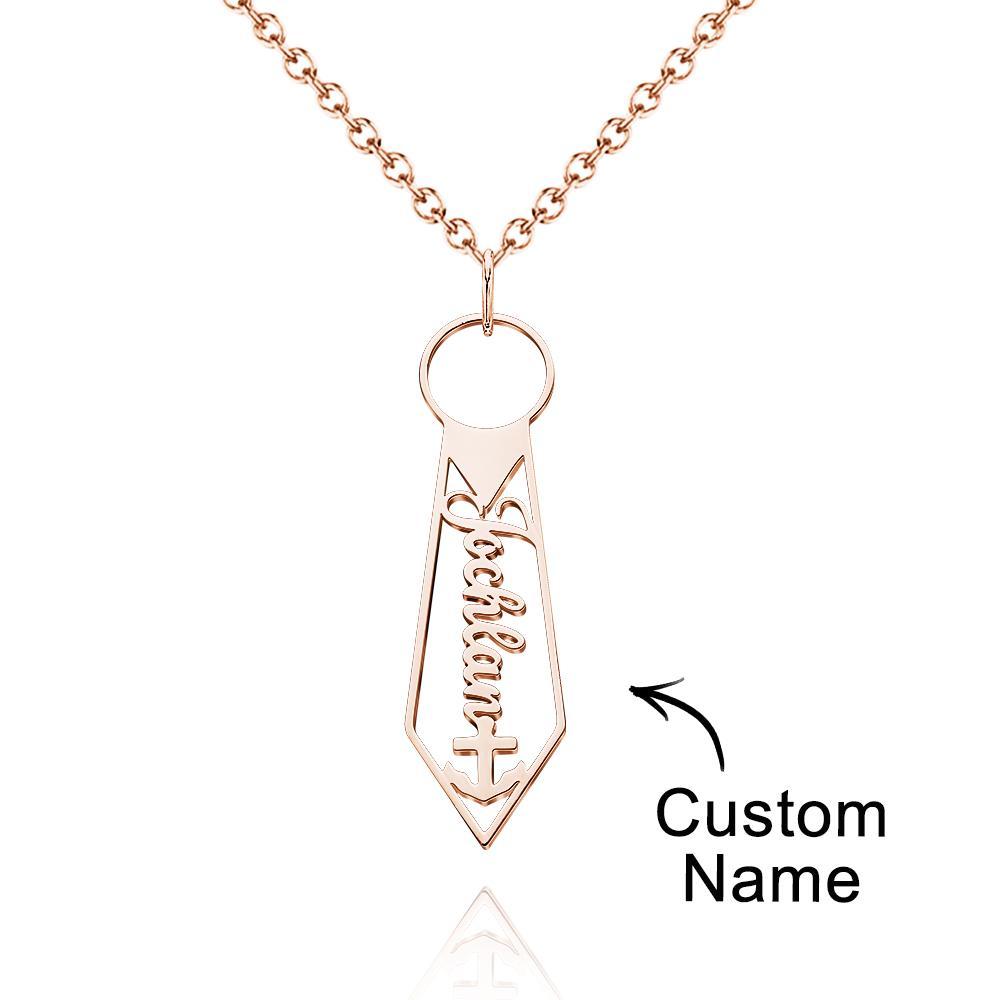 Custom Name Necklace Creative Tie Fashion Gifts for Men - NameNecklace
