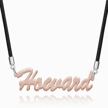 Personalized Men's Name Necklace Rose Gold Plated