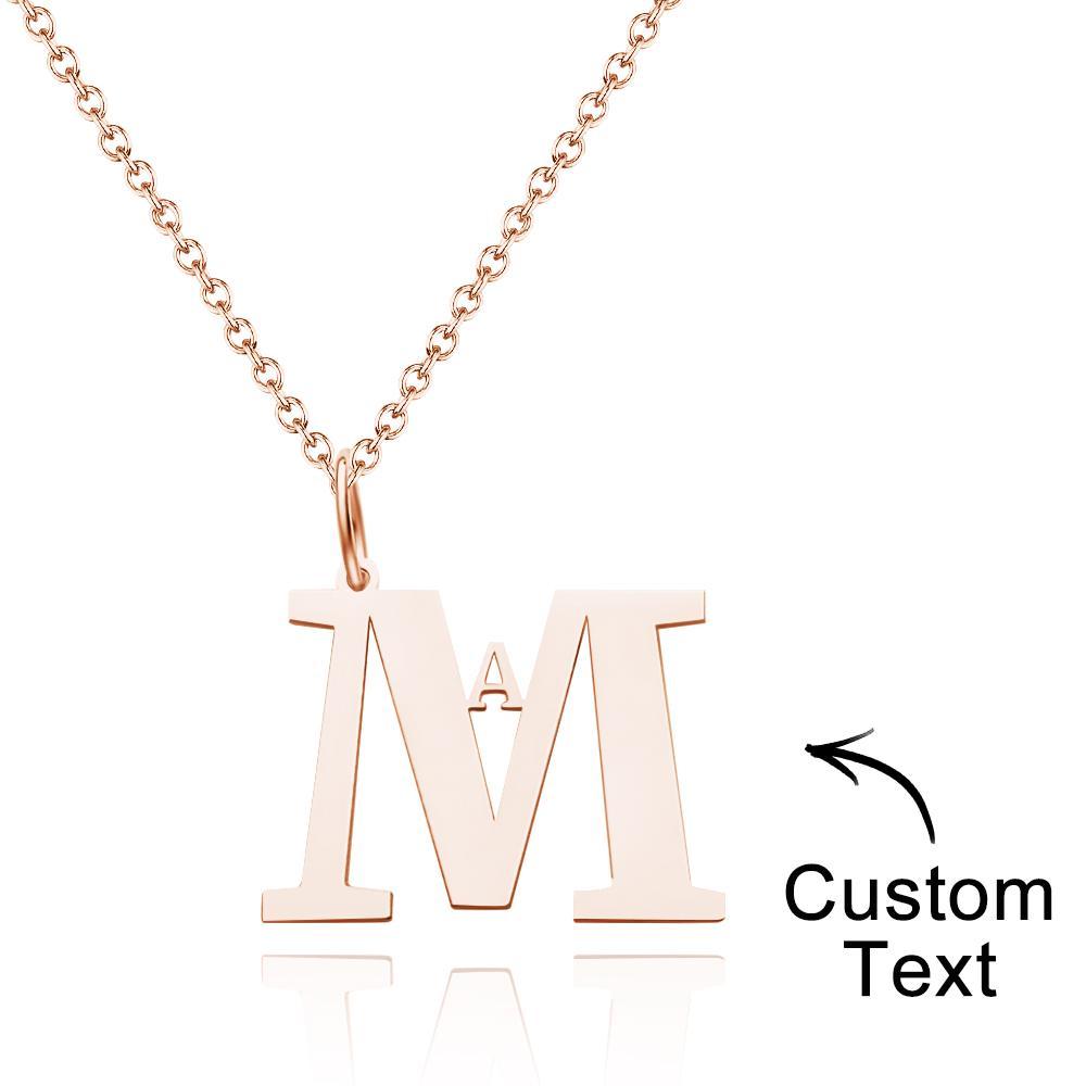 Custom Engraved Necklace Simple Letter Unique Gifts - NameNecklace