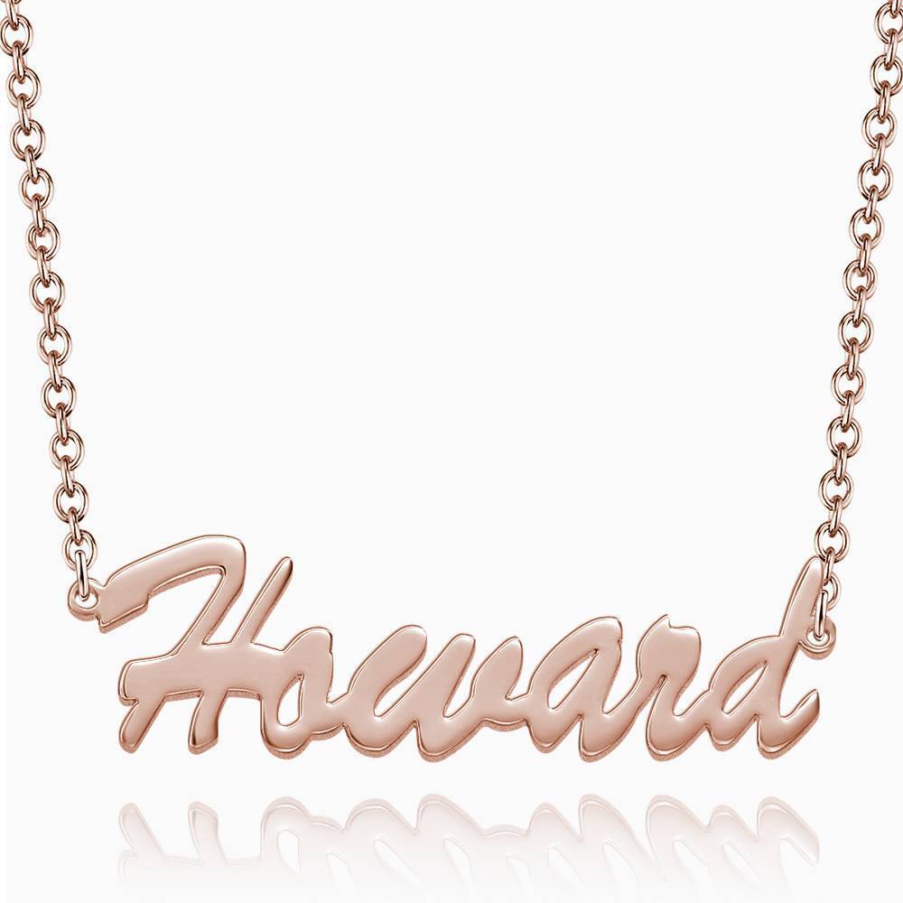 Personalized Customized Your Name Jewelry Name Necklace Rose Gold Plated