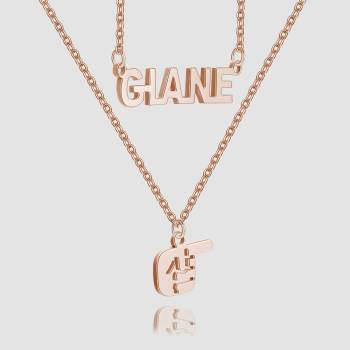 Name Necklace Rose Gold Plated