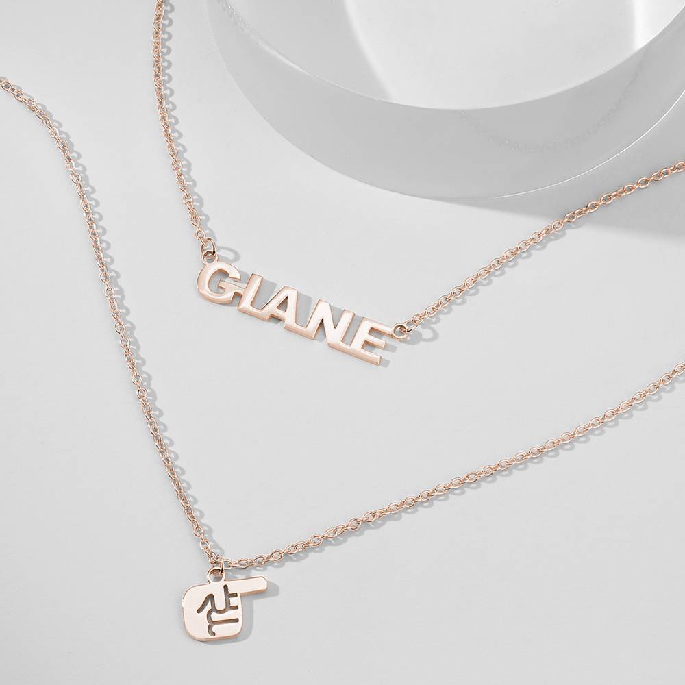 Name Necklace Rose Gold Plated