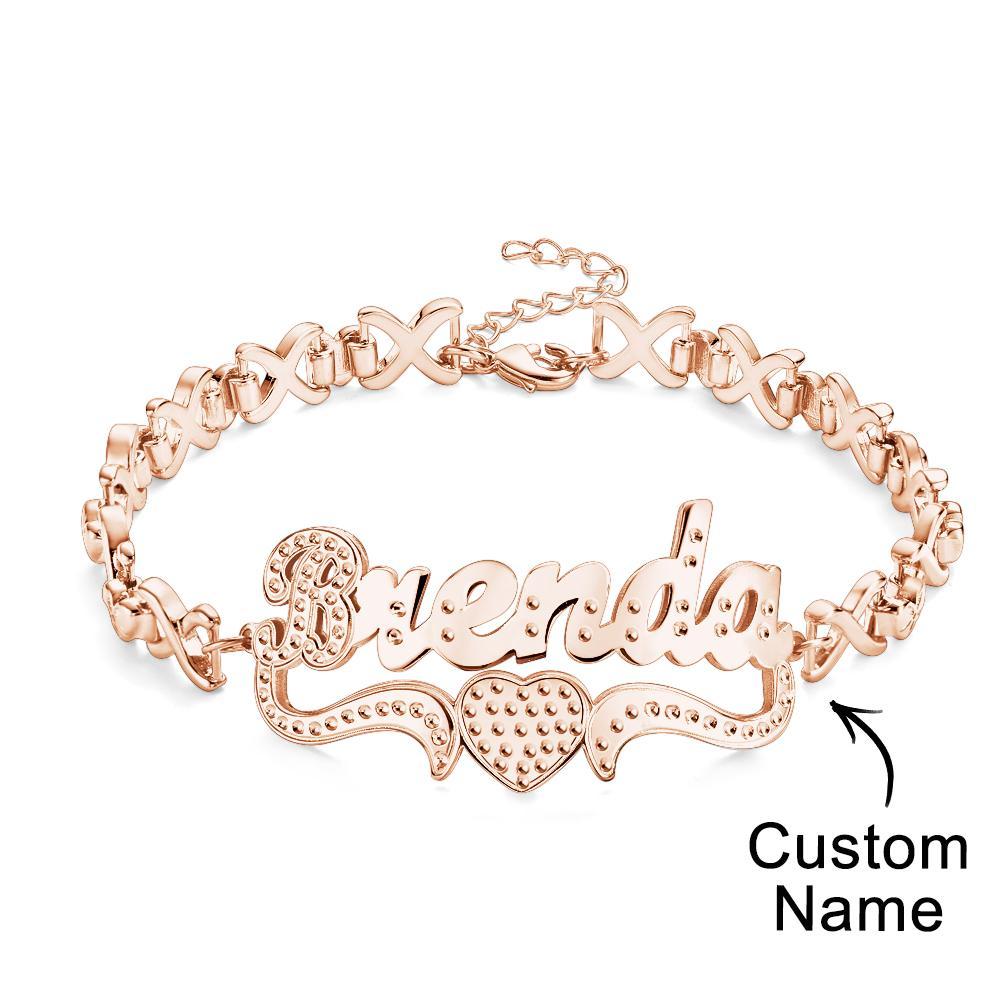 Personalized Hip Hop Name Bracelet Vintage Chain Bracelet Jewelry Gifts For Men - NameNecklace