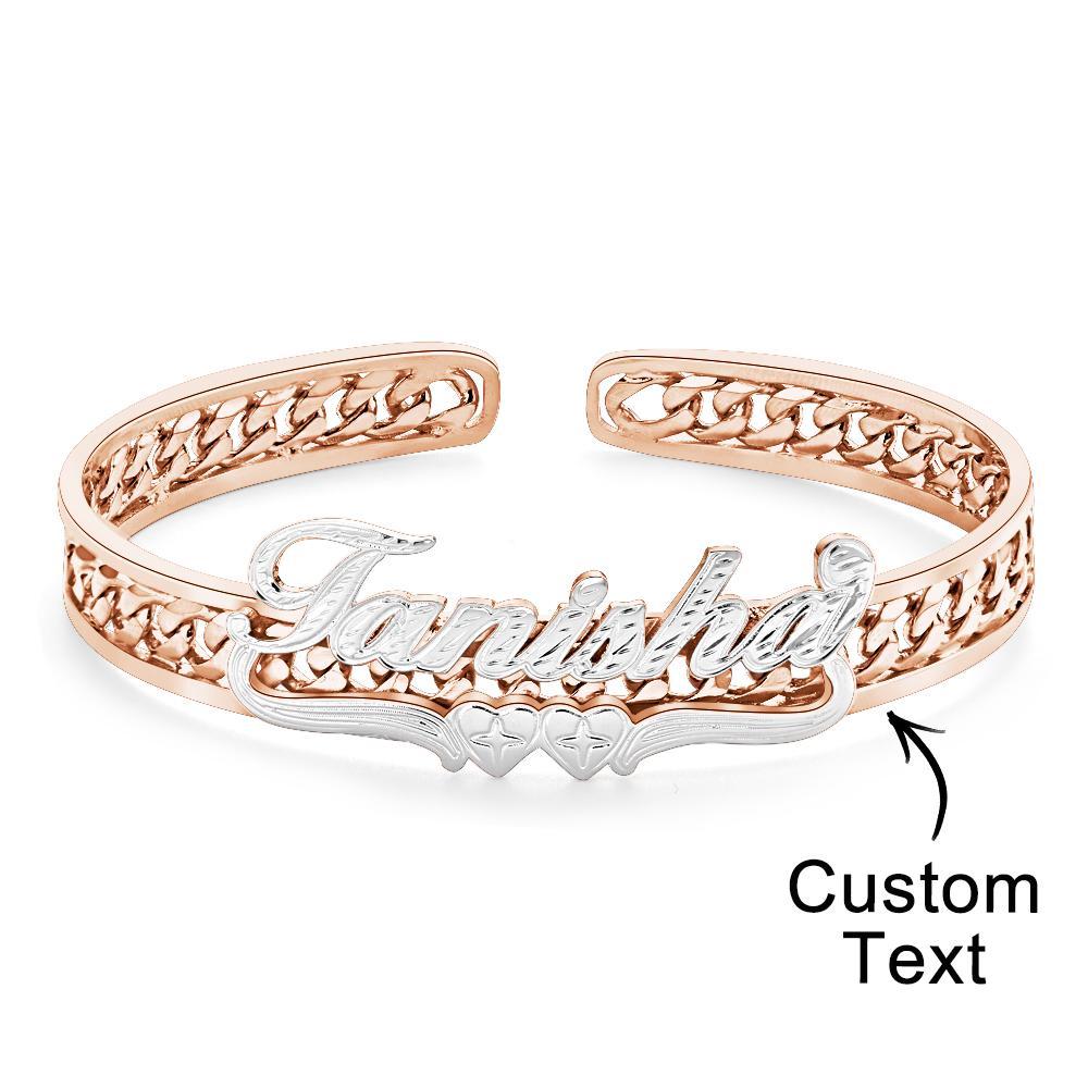 Personalized Hip Hop Name Bracelet Hollow Out Adjustable Bracelet Jewelry Gifts For Men - NameNecklace