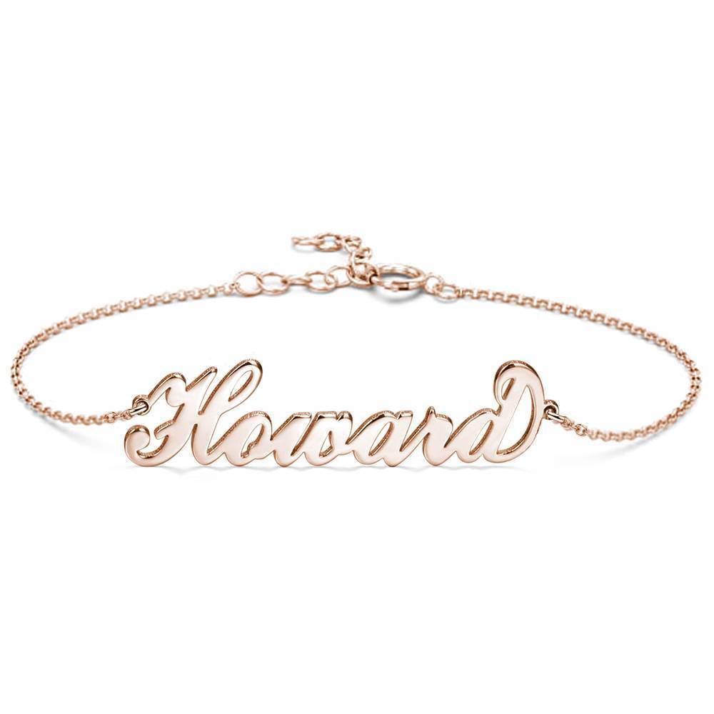 Personalized Name Bracelet Any Name Bracelet Rose Gold Plated