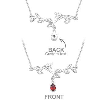 Custom Birthstone Necklace Optional Quantity Diamonds Tree Pendant Fashionable Gifts For Her - NameNecklace
