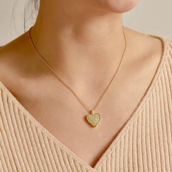 Custom Heart Name Necklace 18k Gold Plated Personalized Engraved Necklace - NameNecklace