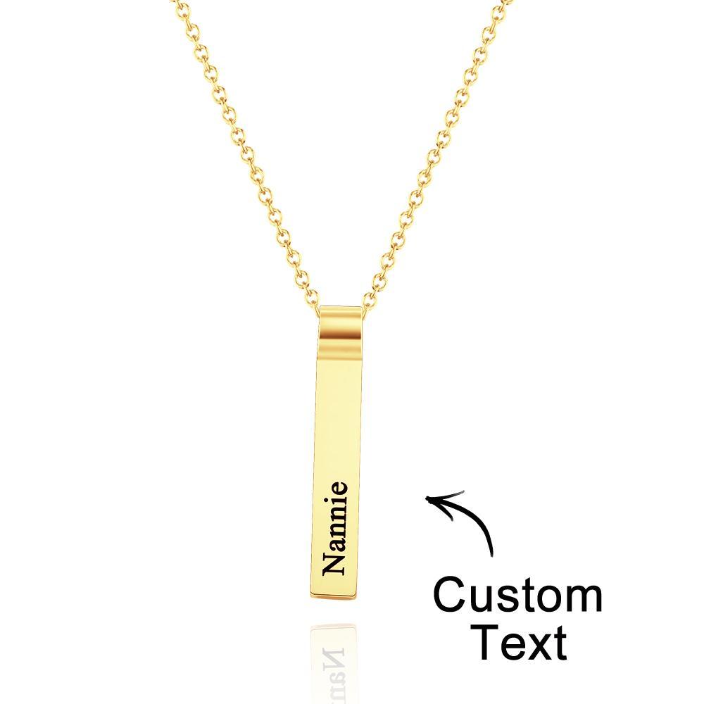Custom Engraved Vertical 1-5 Names Necklace Stylish Personalized Pendant for Her - NameNecklace