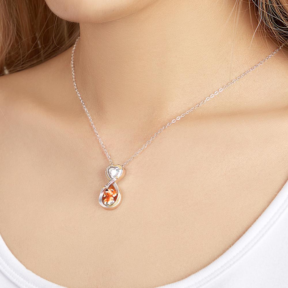 Custom Engraved Necklace Infinite Love Pet Theme Gifts - NameNecklace