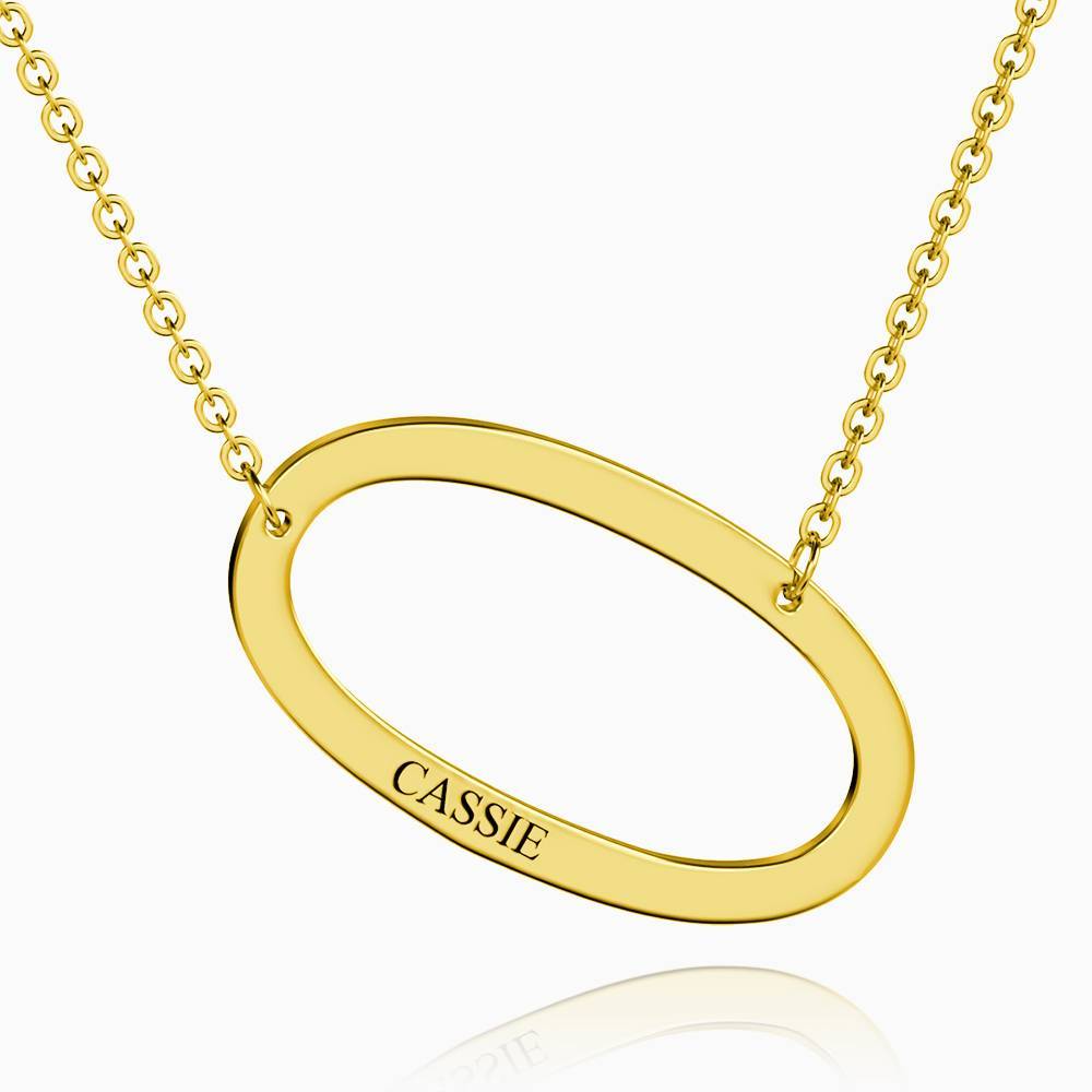 Engraved Alphabet O Initial Necklace 14k Gold Plated