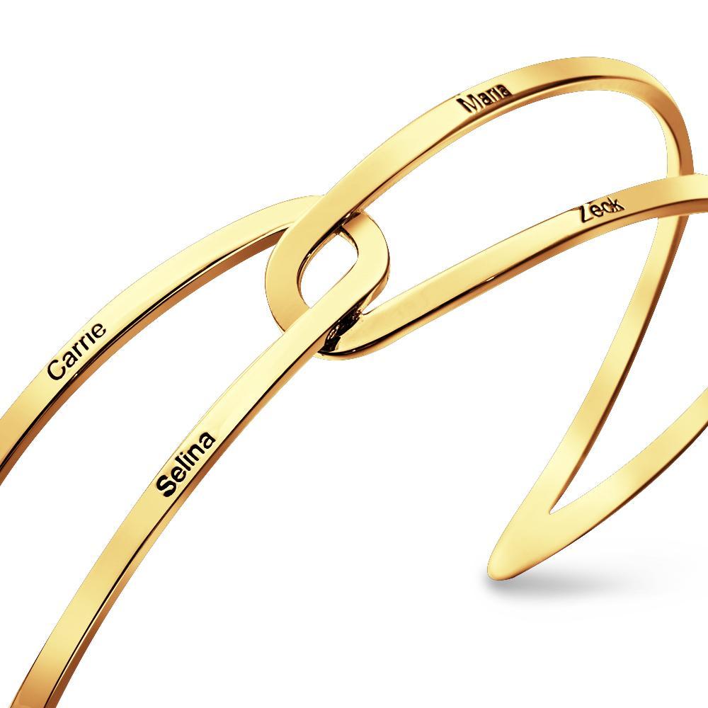 Custom Adjustable Cuff Couple Bracelet Gift Personalized Jewelry Birthday Bridesmaid for Her - NameNecklace
