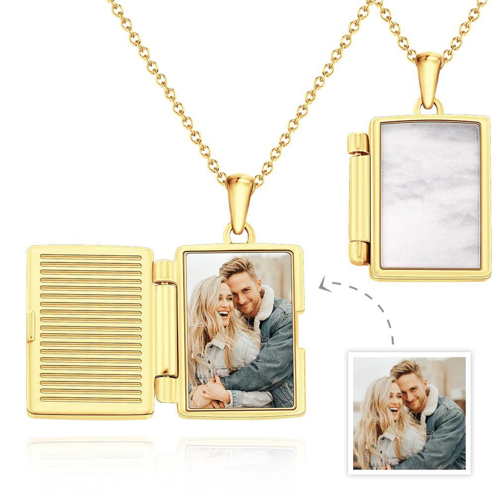 Custom Photo Necklace Pearl Surface Creative Pendant Gifts - NameNecklace