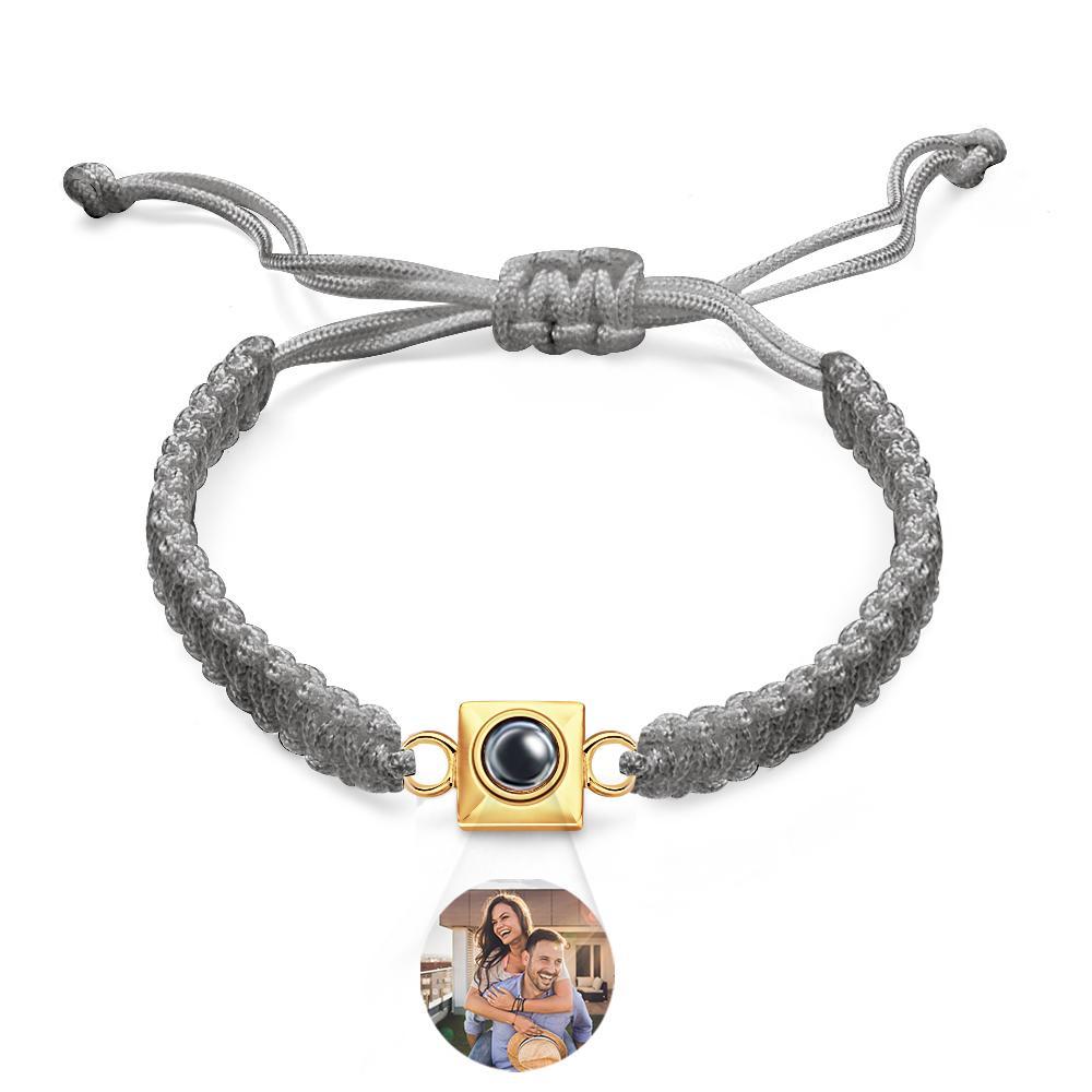 Custom Projection Bracelet Weave Fashion Gift for Men - NameNecklace