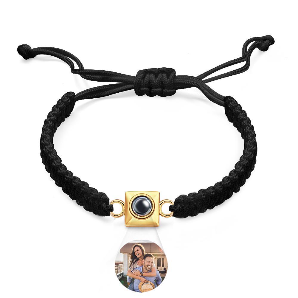Custom Projection Bracelet Weave Fashion Gift for Men - NameNecklace