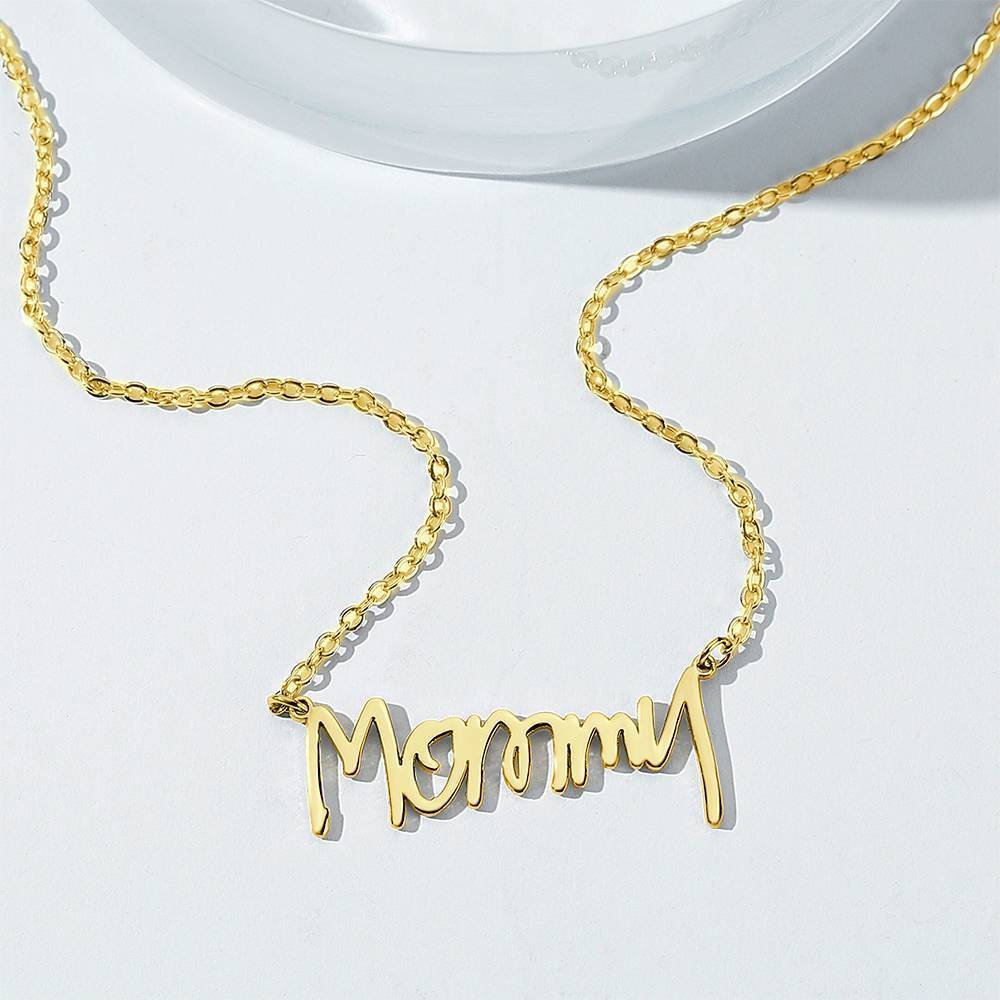 Personalized Handwriting Name Necklace Gift For Her 14k Gold Plated Golden