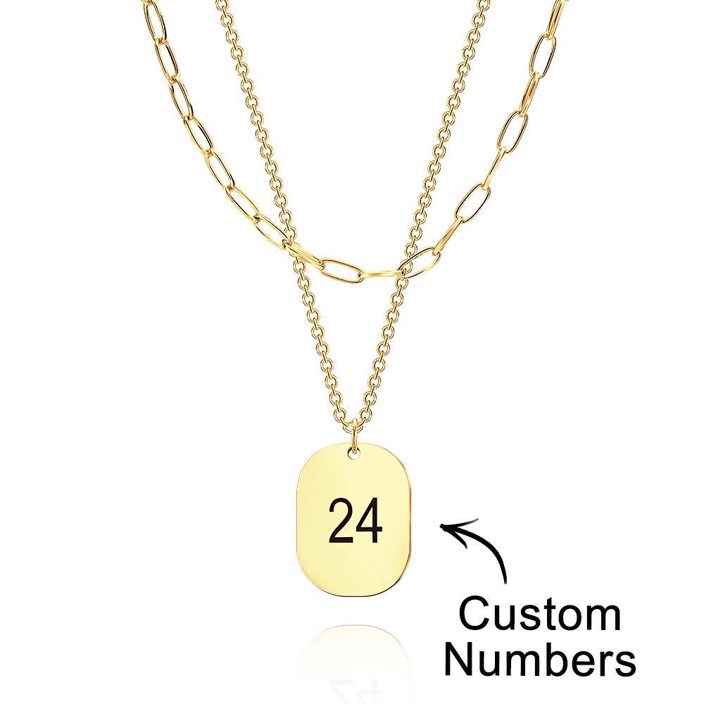 Layered Custom Necklace Engraved Necklace Anniversary Gifts - NameNecklace
