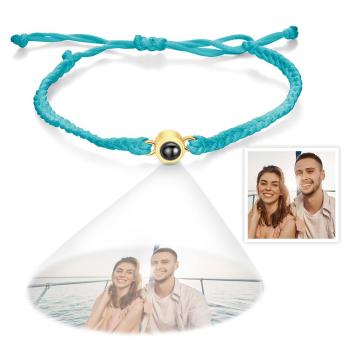 Custom Photo Projection Bracelet Simple Woven Couple Gifts - yournamenecklaceuk