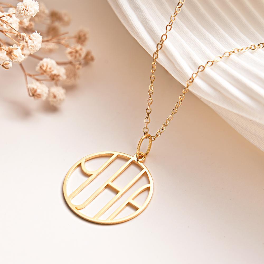 Personalized Unique Design Monogram Custom Name Logo Necklace - NameNecklace