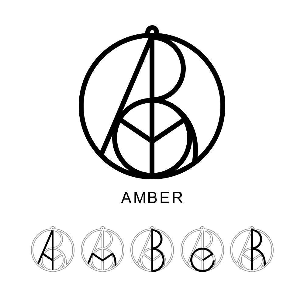 Personalized Unique Design Monogram Custom Name Logo Necklace - NameNecklace