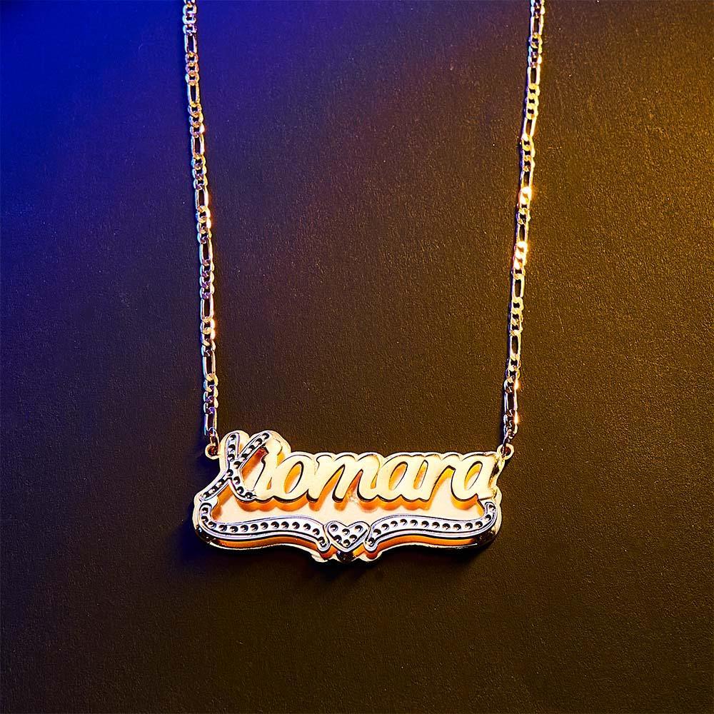 Personalized Hip Hop Name Necklace Initial Bling Decor Necklace Gifts for Men - NameNecklace