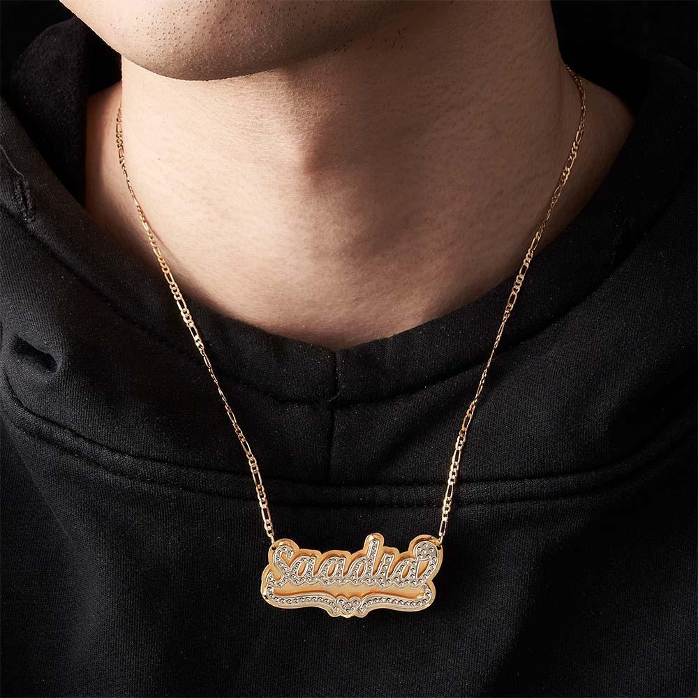 Personalized Hip Hop Name Necklace Fashion Metal Necklace Jewelry Gifts for Men - NameNecklace