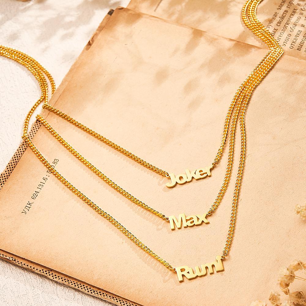 Custom Name Necklace Fashion Stack Girl Gift - NameNecklace