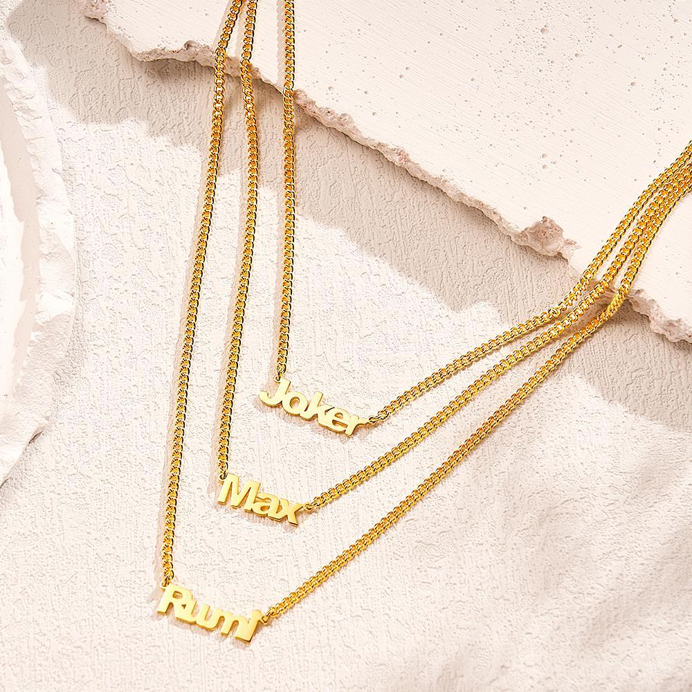 Custom Name Necklace Fashion Stack Girl Gift - NameNecklace