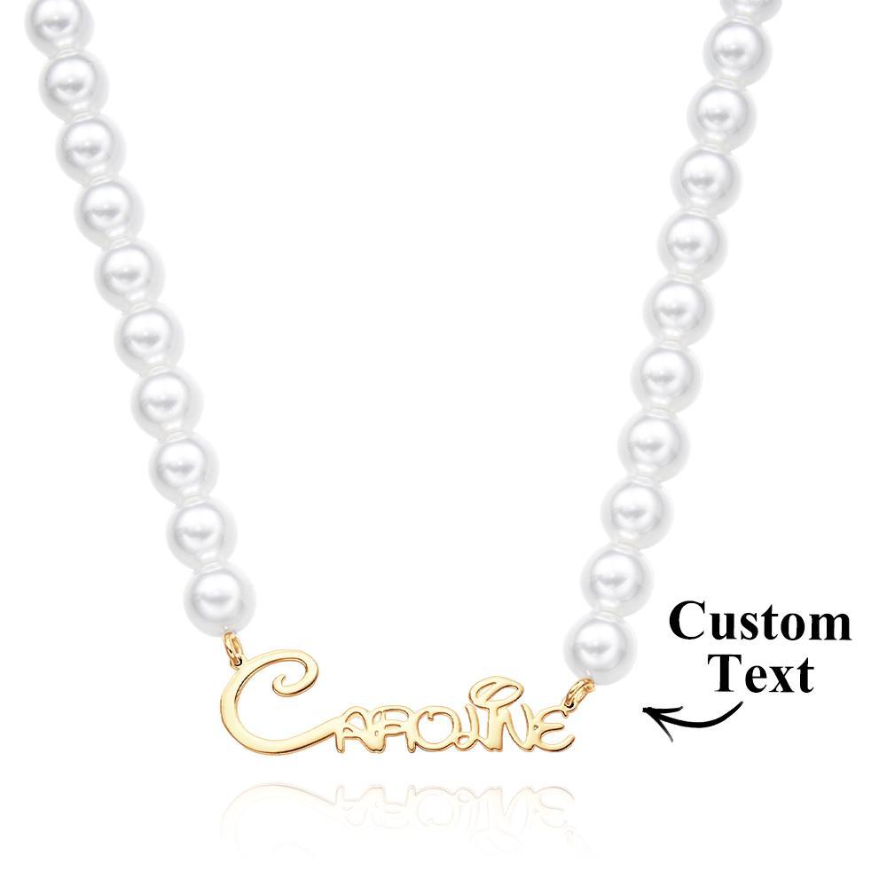 Custom Name Pearl Necklace Classic Girl Gift - NameNecklace