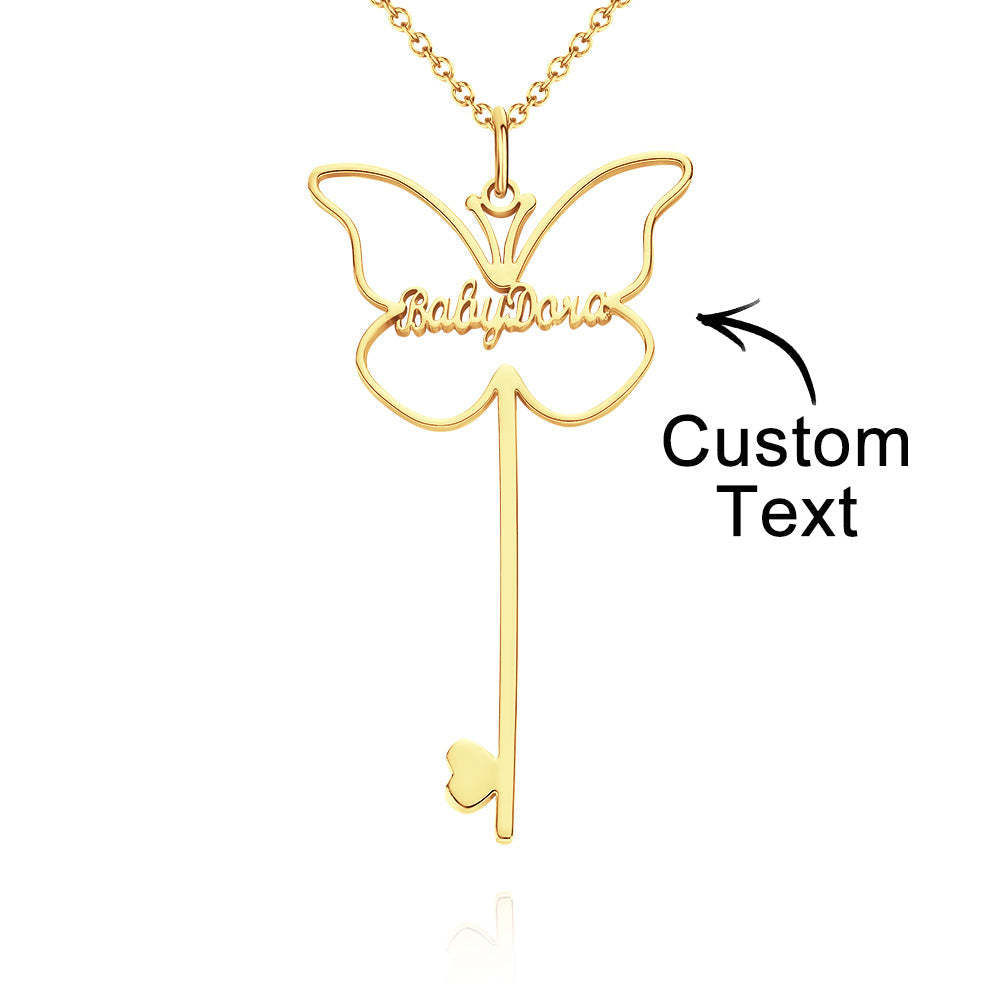 Personalized Butterfly Necklace Custom Name Charming Necklace Gift For Women - NameNecklace