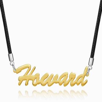 Personalized Men's Name Necklace Boyfriend Gift Rose Gold Plated Golden