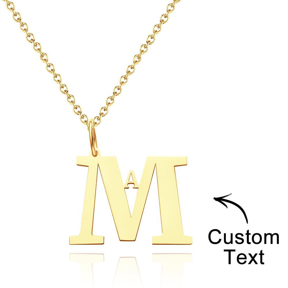 Custom Engraved Necklace Simple Letter Unique Gifts - NameNecklace