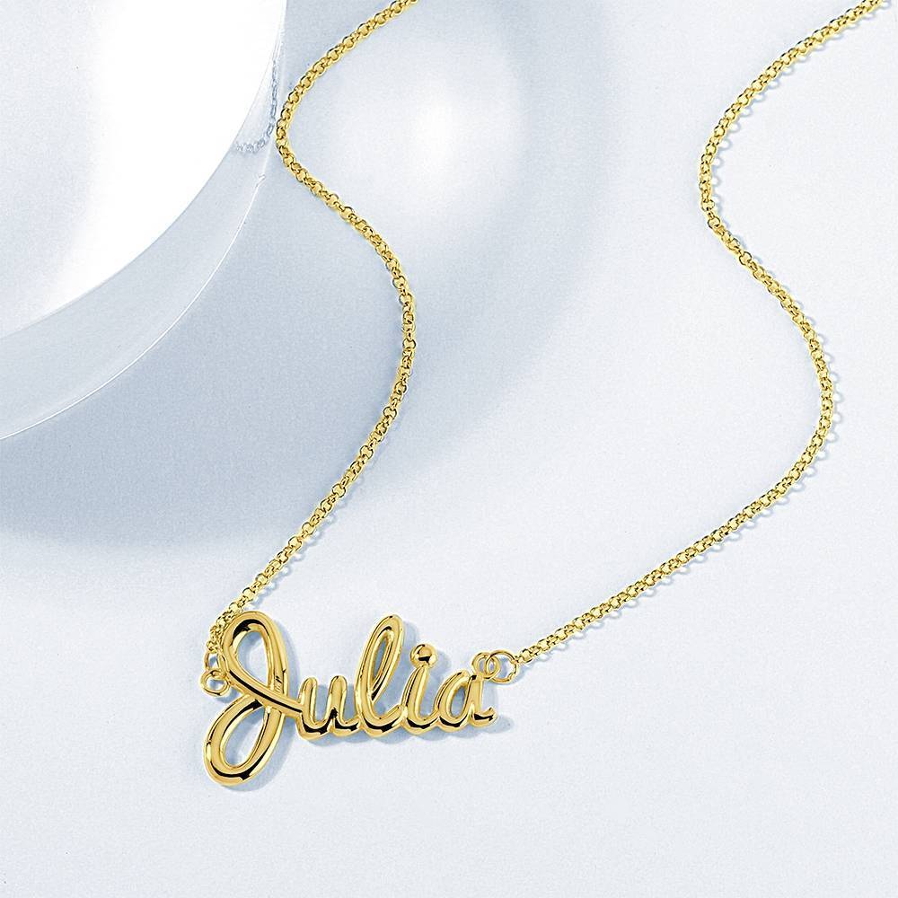 Personalized Classic Name Necklace 14K Gold