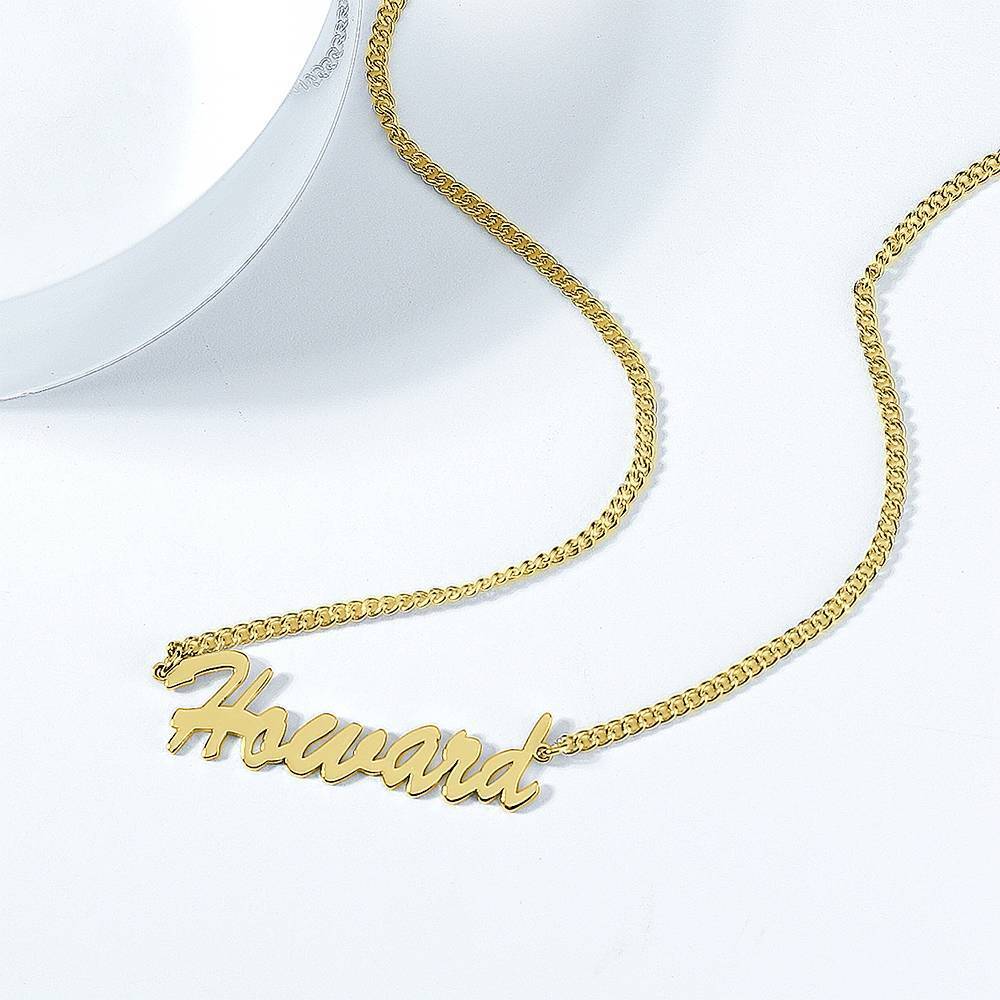 Personalized Customized Your Name Jewelry Name Necklace 14k Gold Plated Golden