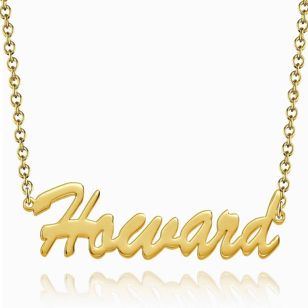 Personalized Customized Your Name Jewelry Name Necklace 14k Gold Plated Golden