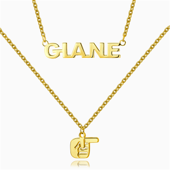 Name Necklace 14k Gold Plated