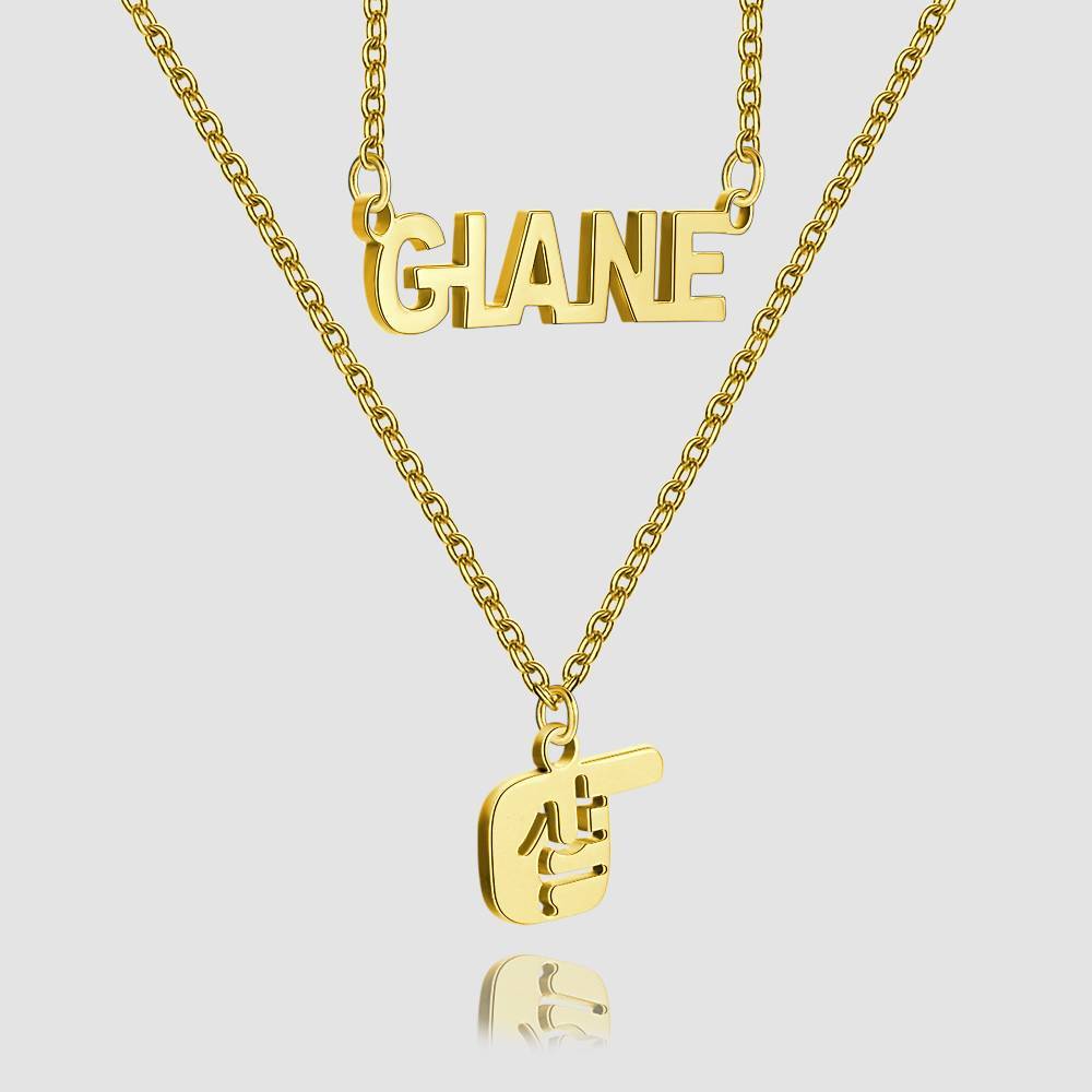 Name Necklace 14k Gold Plated