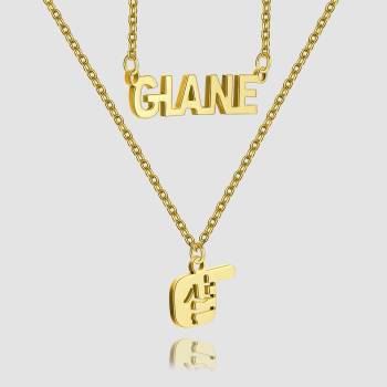 Name Necklace 14k Gold Plated