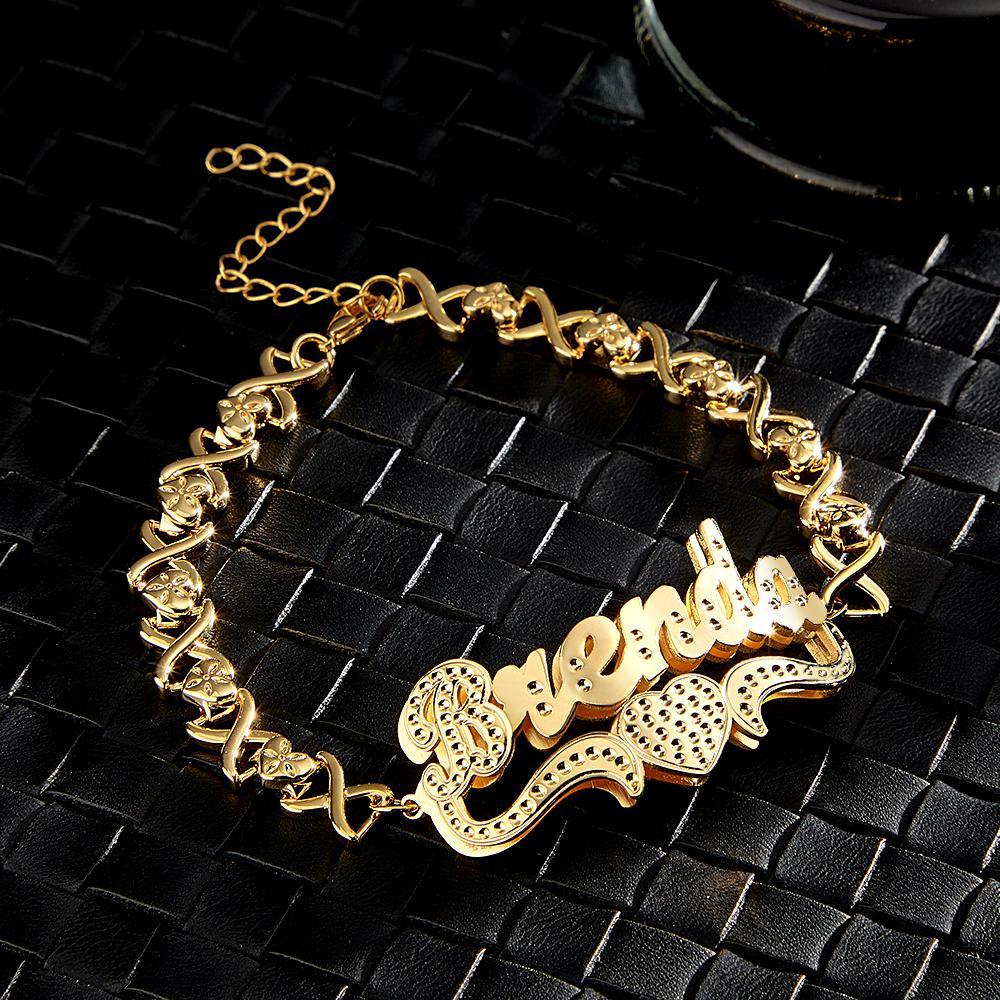 Personalized Hip Hop Name Bracelet Vintage Chain Bracelet Jewelry Gifts For Men - NameNecklace