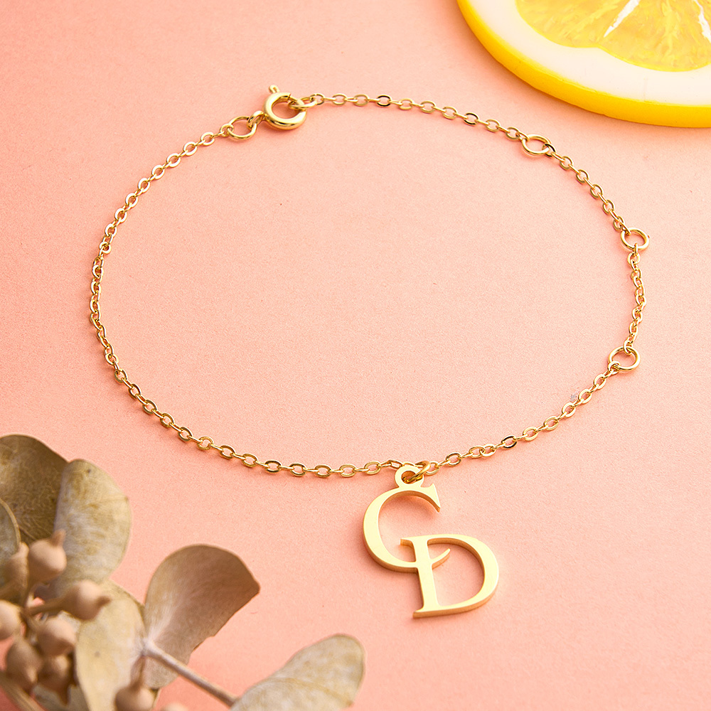 Minimalist Initial Letter Necklace Custom Letters Initial Pendant Necklace Dainty Stainless Steel Monogram Necklace Gift for Her