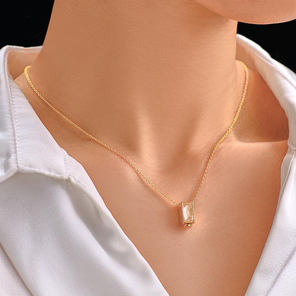 Engravable Urn Ashes Necklace Mini Cube Pendant Memorial Jewelry - NameNecklace