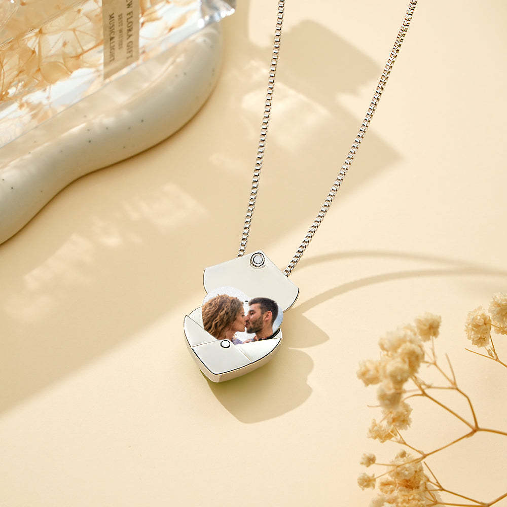 Couple Envelope Lettering Magnetic Necklace - NameNecklace
