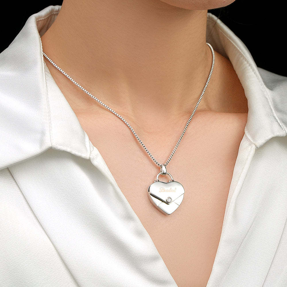 Couple Envelope Lettering Magnetic Necklace - NameNecklace