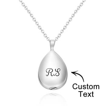 Custom Engraved Necklace Urn Pendant Commemorate Gifts - NameNecklace